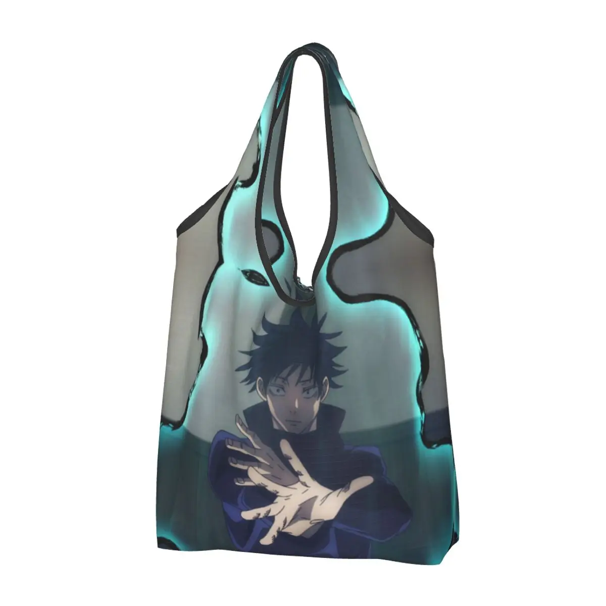 Megumi Besto Friendo Jujutsu Kaisen Sukuna Anime Portable Tote Shopping Bags Reusable Shopper Bag Groceries Handbag Shoulder Bag