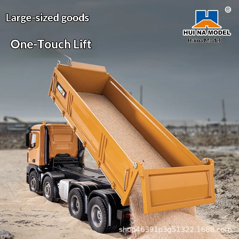 

Радиоуправляемый самосвал Hui Na, масштаб 1:18, 8 колес, сверхмощный, из сплава, перезаряжаемый, строительная техника, игрушка для детей, для игр на улице