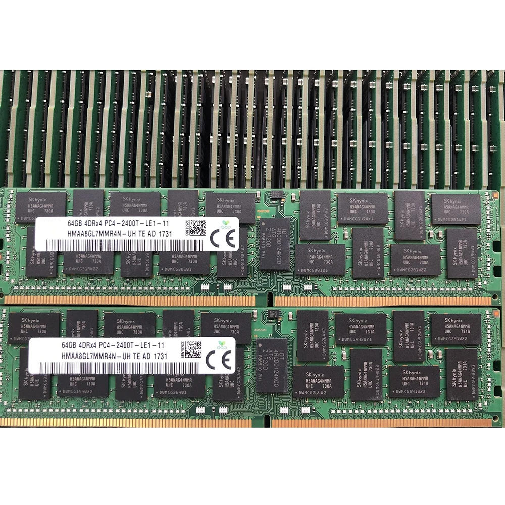 1 szt. Pamięci RAM 64G 64GB 4 drx4 PC4-2400T-L DDR4 2400 REG LRDIMM pamięć serwerowa wysokiej jakości szybka wysyłka