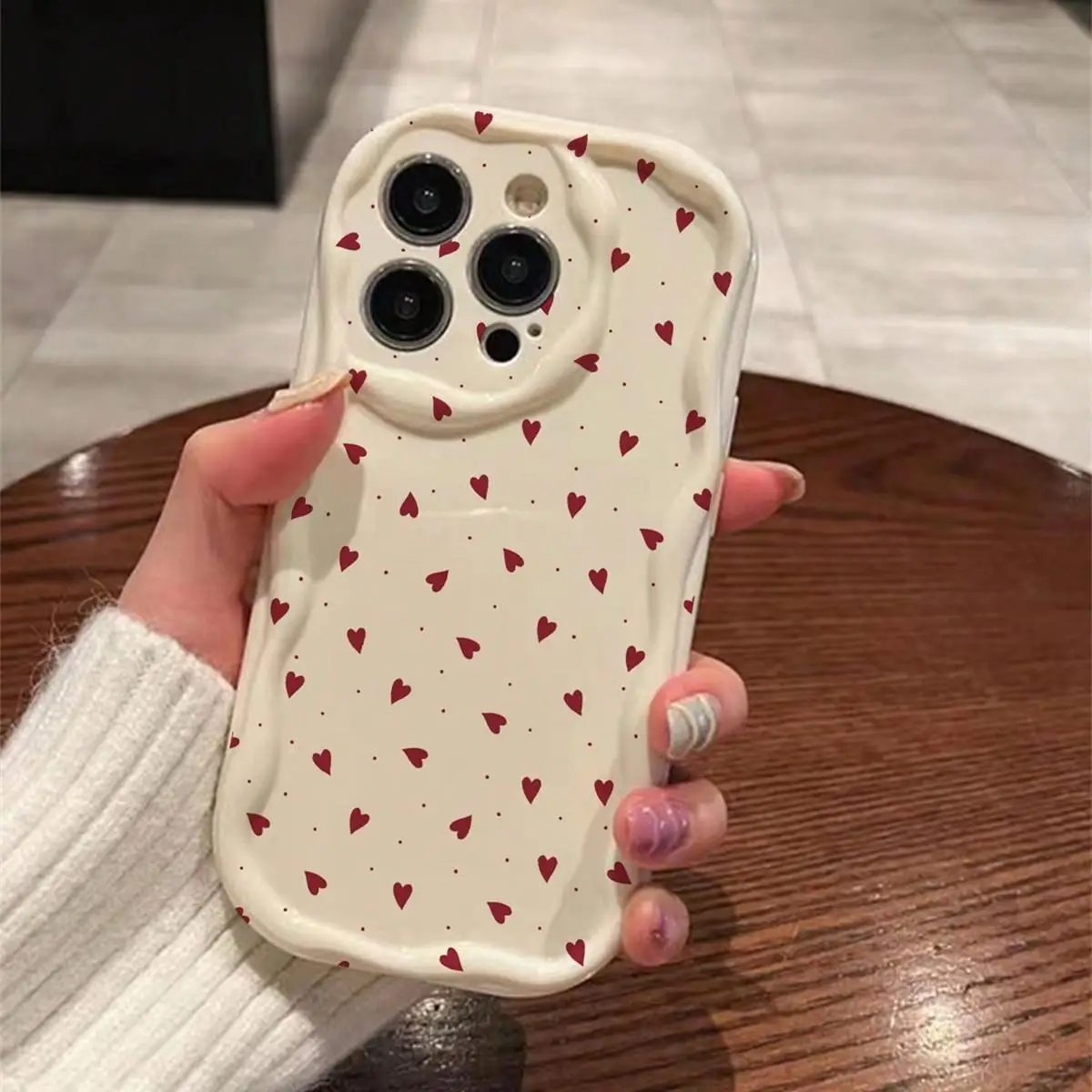 Case Cover For Huawei Honor 90 Lite 5G P30 Mate 30 40 Pro P40 Nova 9 SE 10 SE 11 5T 7 Pro Shell Love Heart Soft Case Wavy Edge