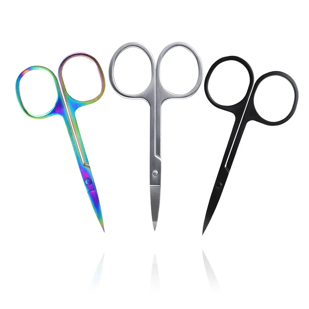 Professional Scissor  For  Eyebrow Nose hair Eyelash Scissors Curved  Makeup Tool