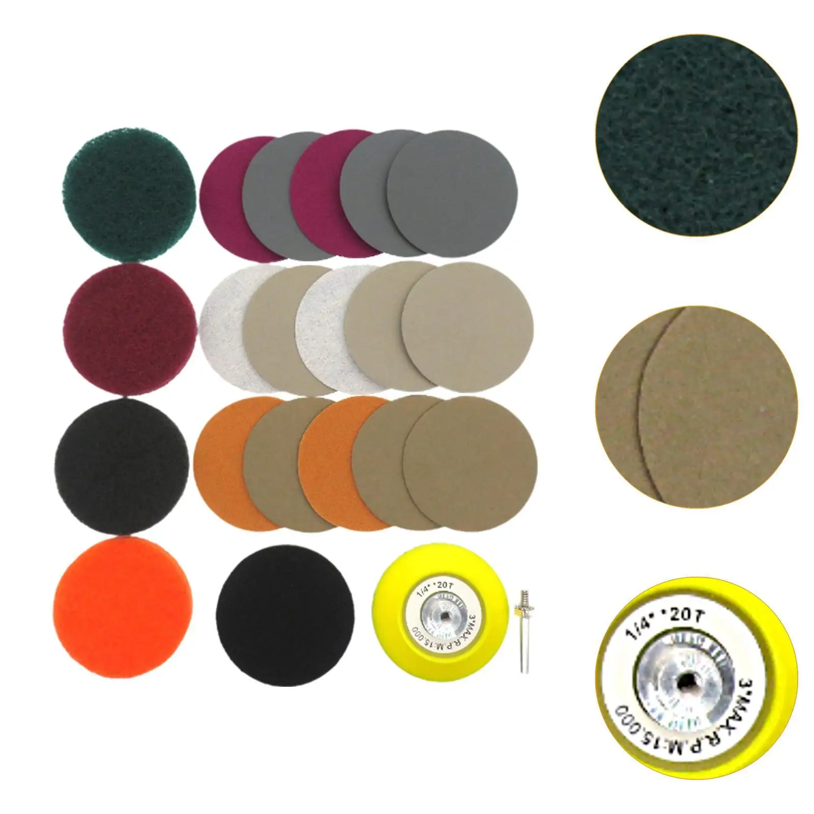 Generic Car Care Sanding Discs Pads Convenient Practical Easy to Use Parts Wear Resistant Car Headlights Repair Set Accessories