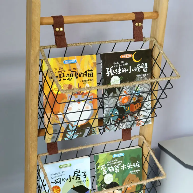 Home Floor Simple Storage Rack Household Living Room Kitchen Multi-functional Storage Shelves Metal Storage Shelves Snack Toys