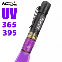 Linterna ultravioleta Uv de 365/395nm, luz negra, marcador de Tinta Invisible para orina de mascotas, lámpara detectora de escorpiones y manchas, SV62