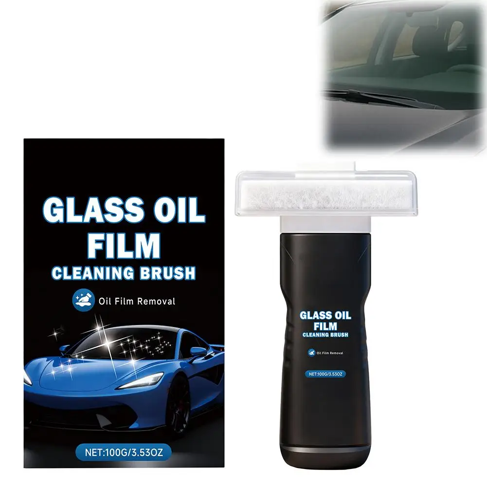 1-Piece Car Window Oil Film Brush Windshield Oil Film Cleaner For Clear Vision Oil Film Removal Brush Car Glass Oil Film Cl Y9H8