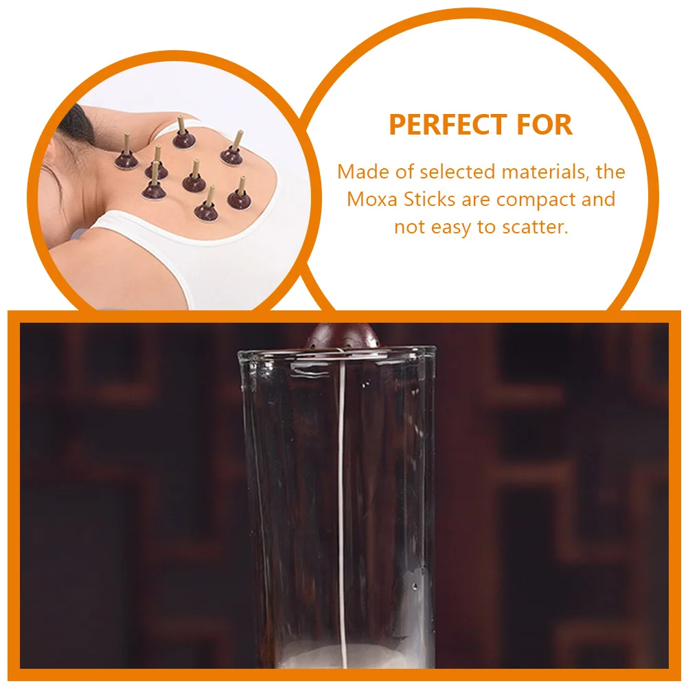 

60pcs Moxa Sticks Portable Moxibustion Accessory Beauty Salon Acupoint Artemisia Leaves Pillar Household Thickened Roll Cones