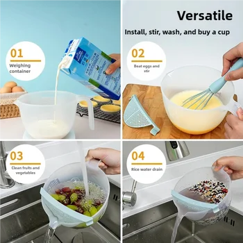 1ks odměrka s filtrem, potravinářská s odměrkou na pečení vaječné směsi, kelímek na míchání vajec s filtračním sítkem, odměrka na pečení 10 nejlepší prodej odměrka na rychlovarné vejce Dash - №9