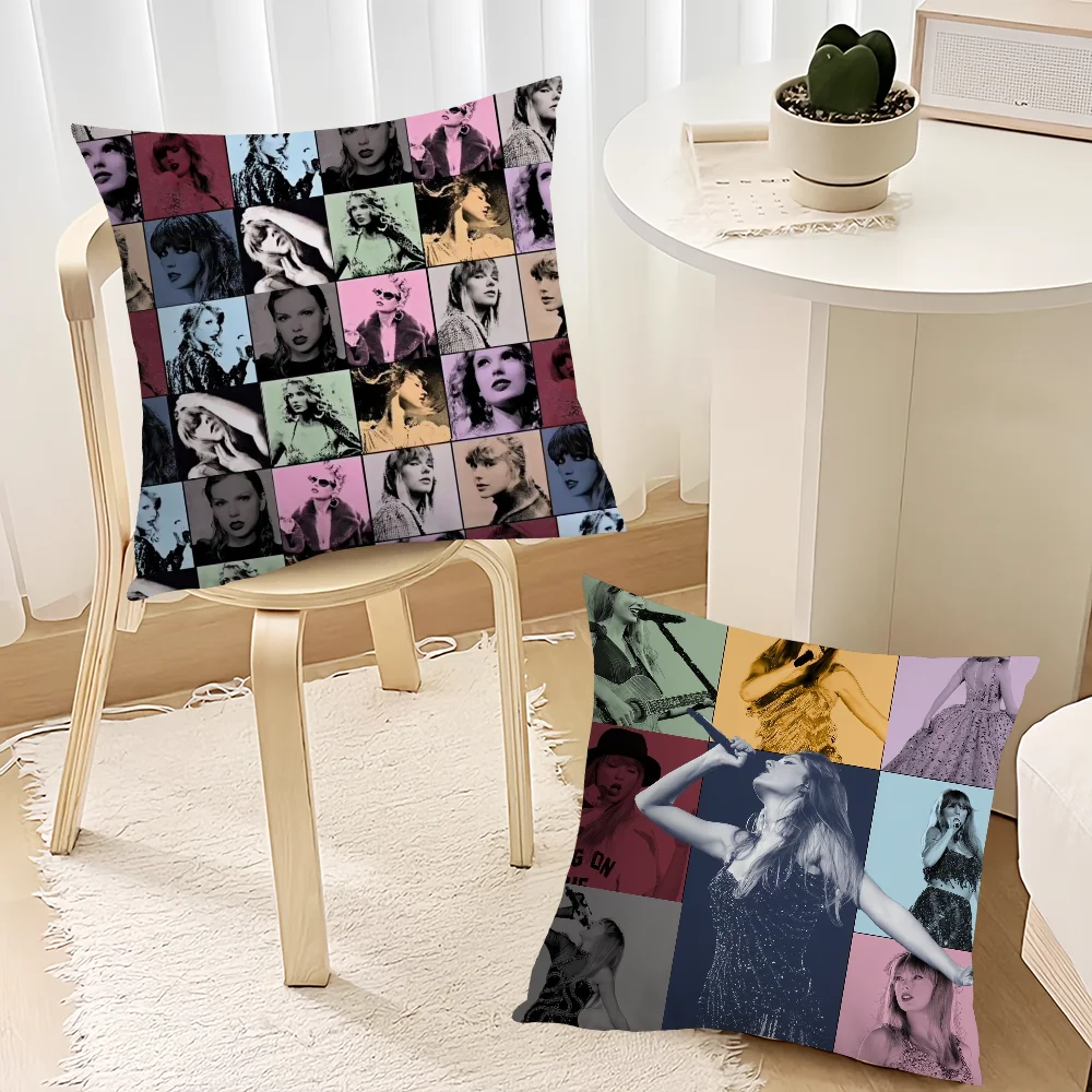 Singer T-Taylor-S-Swift-ES T-TTPD cushion cover Living Room Headboard Office Cushion Bedroom Cushion Sofa Nap Time Pillow Case