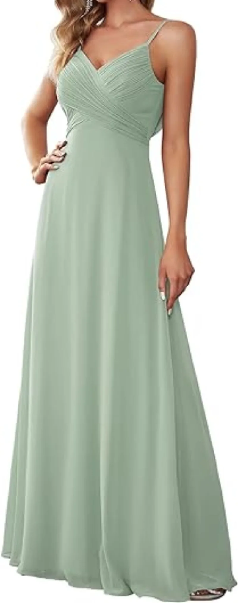 

Elegant Spaghetti Straps Evening Dress Off The Shoulder A-Line Chiffon Party Dresses Solid Color Slim Waist Robe De Soirée 2024