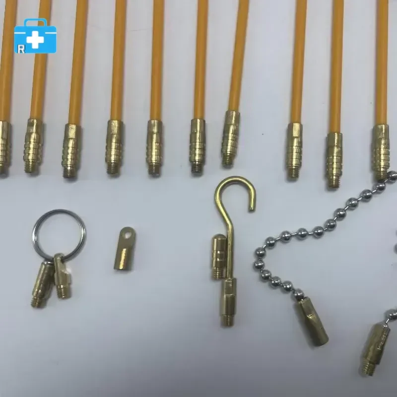 pack of 10，Wholesaler 4mm 50cm 5pcs/tube, fiberglass fishing line pull rod for wall and ceiling wire lay cable puller with six