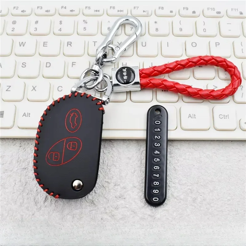 

Leather Key Cover for Maserati Grancabrio Granturismo GT 2007 2008 2012 2013 2015 Car Key Bag Case Wallet Holder