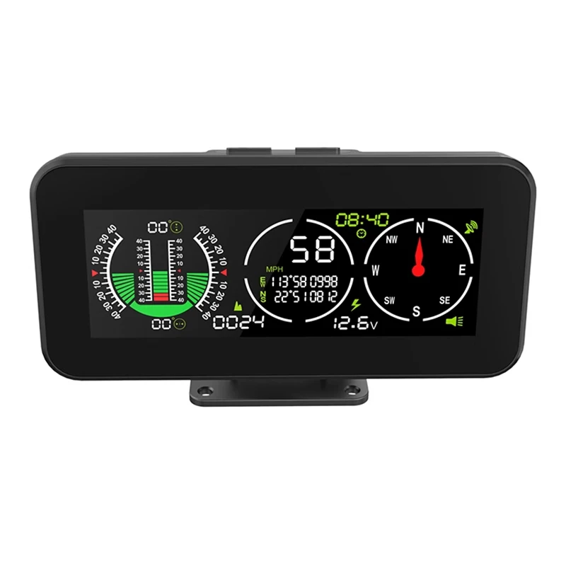 Car slope meter Car off-road balance meter GPS head-up display speed high-precision universal HUD escort instrument