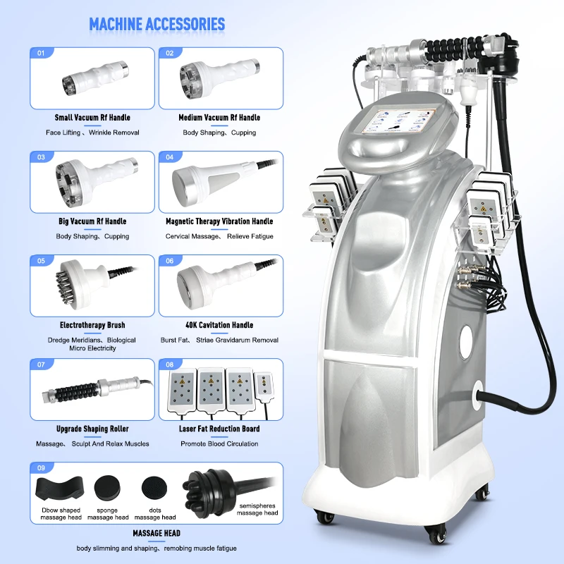 New 40k Ultrasound Cavitation Vacuum Body Slimming Machine 9 In 1 Cellulite Reduce Fat Removal Weight Loss Body Sculpting Machin