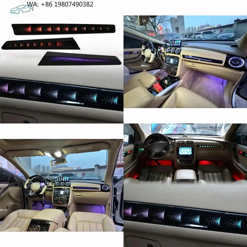 W251 W252 R Class 12V Rainbow Light Kit, 64 Color Symphony Interior Ambient Lamp 1 Year Warranty Large MPV Atmosphere Refit Part