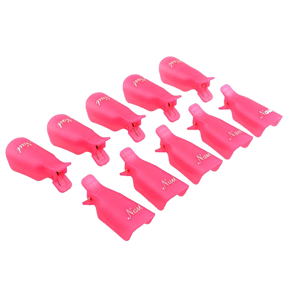 LULAA 10/16 piezas de clips de plástico para uñas, removedor de gel UV, herramienta para quitar esmalte en gel 5