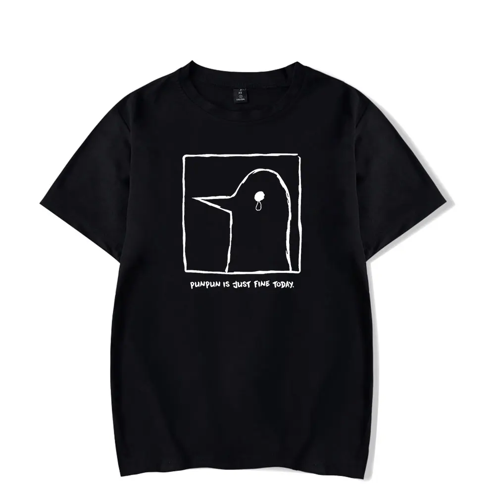 

2024 Oyasumi PunPun Is Just Fine Today Short Sleeve Tee Women Men Crewneck Fashion T-shirt