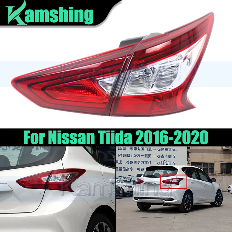 

Car Rear Bumper Taillight For Nissan Tiida 2016-2020 Taillamp Tail Light Rear Brake Light Stop Lamp Warning Lamp