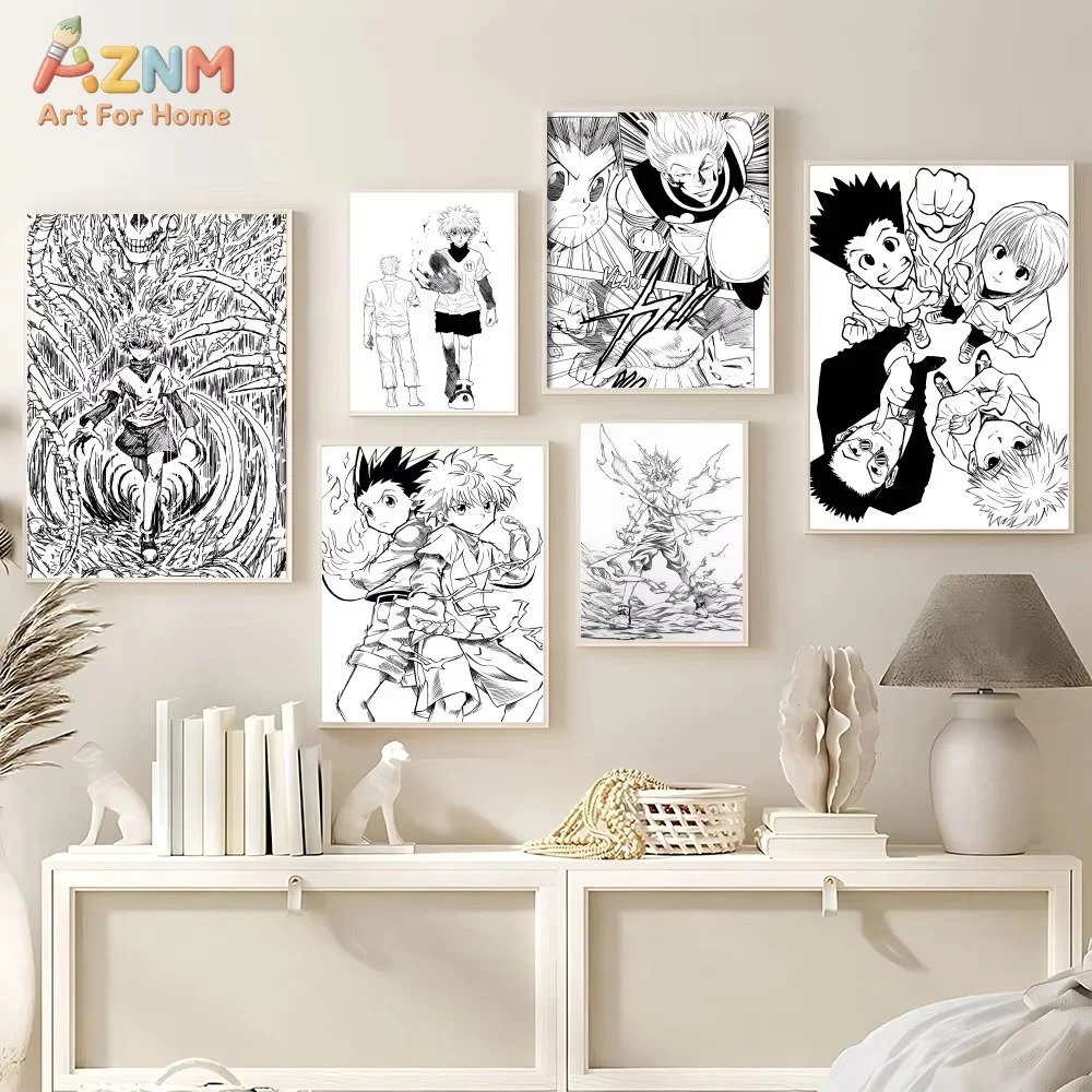 1 Stück Hunter X Hunter Manga Anime Poster Bild Leinwanddruck Wandkunst Heimdekoration Druck für Wohnzimmer-Dekor