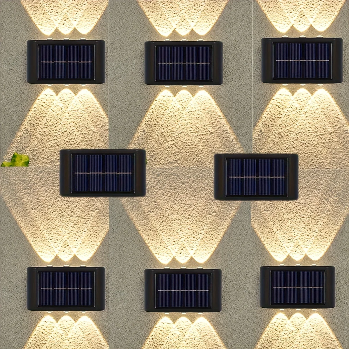 8Pc Solar Fence Lights Up and Down Small Solar Step Light Waterproof Deck Lighting Illuminate Outdoor for Patio Shed Pool Garden