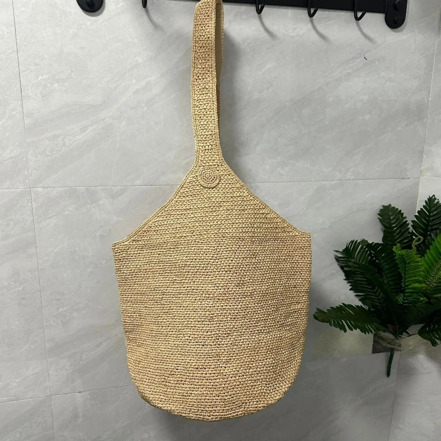 

Casual Raffia Women Shoulder Bags Big Capacity Raffia Straw Seaside Holiday Travel Beach Bags Women Tropical Leather Hangbag