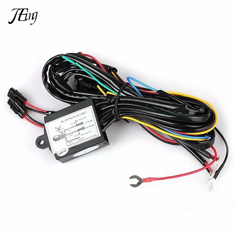 

DRL Controller Car Auto LED Daytime Running Light Relay Harness Dimmer