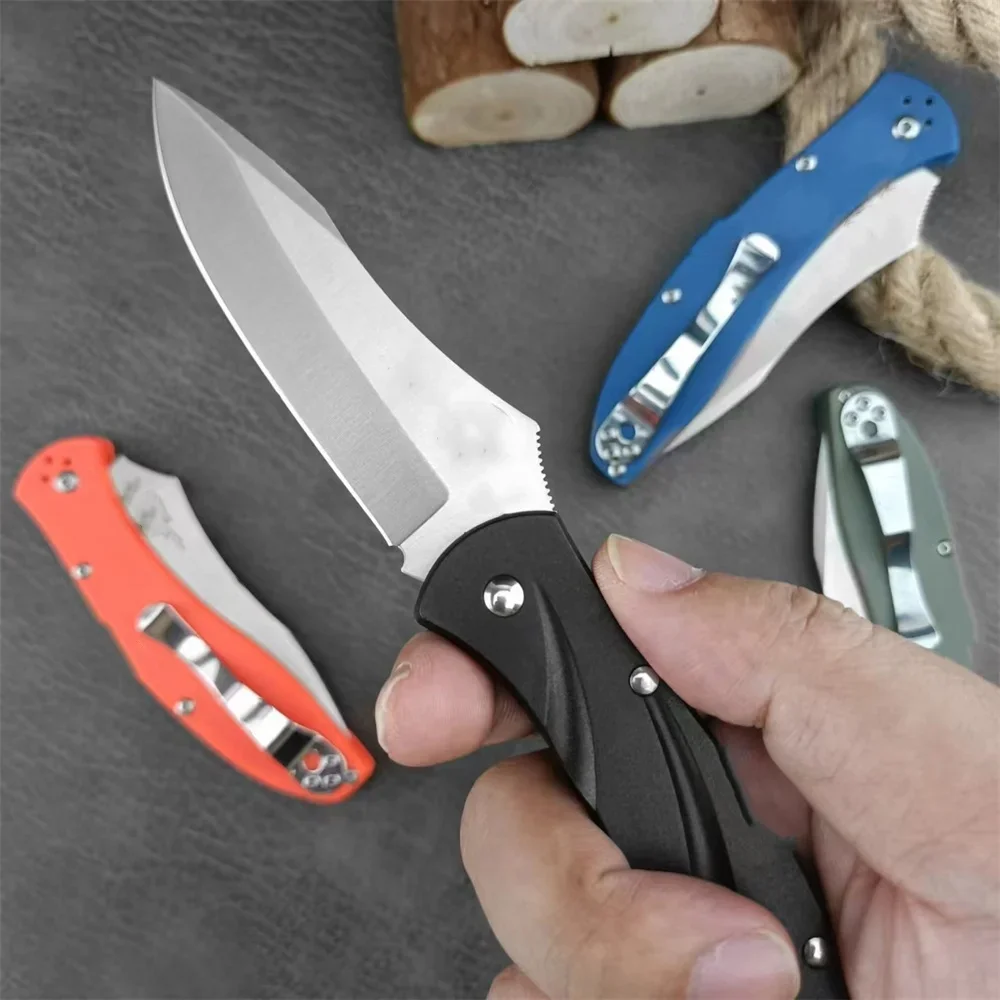 C66 Self Defense EDC Folding Knife D2 Blade Nylon Handle Outdoor Hunting Emergency Use Utility Pocket Tools for Men Women