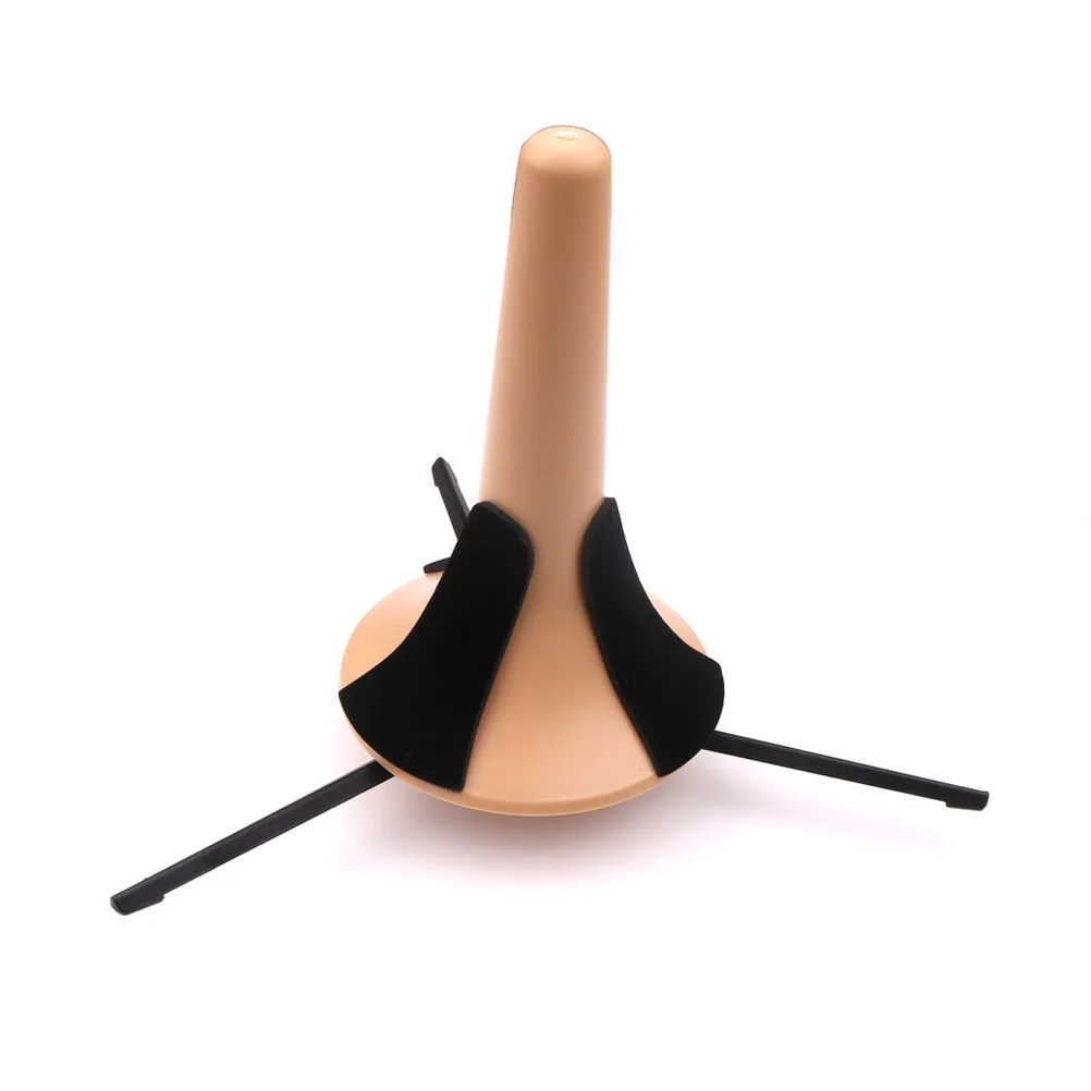 

Professional Trumpet Support Stand Yellow Felt Protection 3 Leg Tripod Design for Wind Instruments Accessory Trumpet Tripod