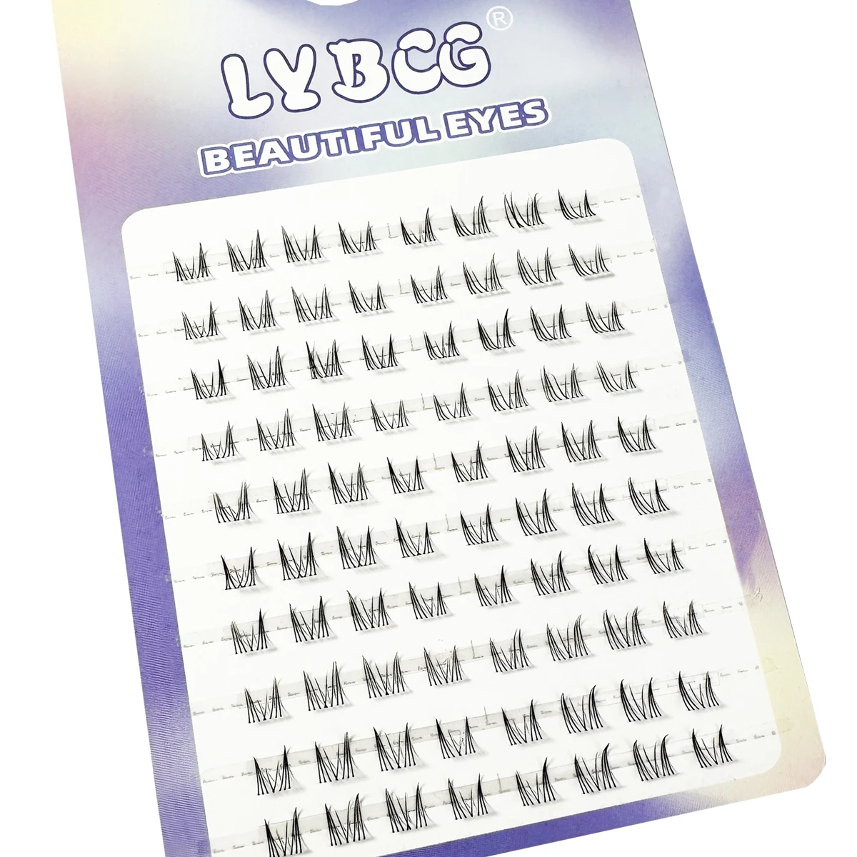 10 Rows Dense Fluffy Cat Eyes Comic Fake Lower Lashes Extension Natural Look Curling Individual Cluster False Eyelashes ﻿