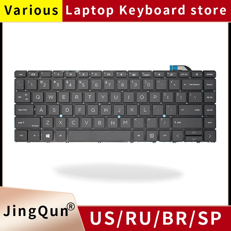 

Replacement US/RU Russian Keyboard For HP Zbook Studio G7 / Zbook Studio G8 HSN-C06C HSN-C12C SN7190BL