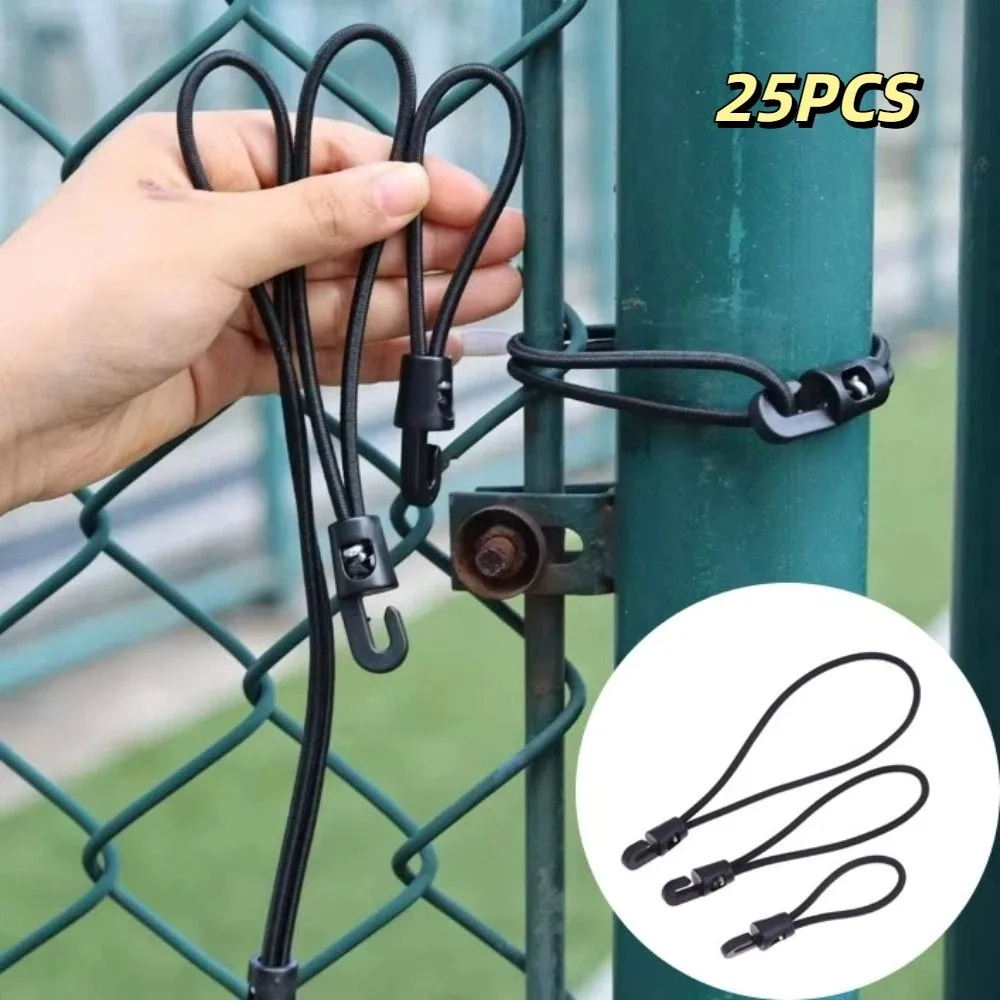 Multipurpose With Hooks Bungee Cords High Elasticity Black Bungee Ropes Nylon Rubber Multipurpose Fixed Cord Ties Luggage 3