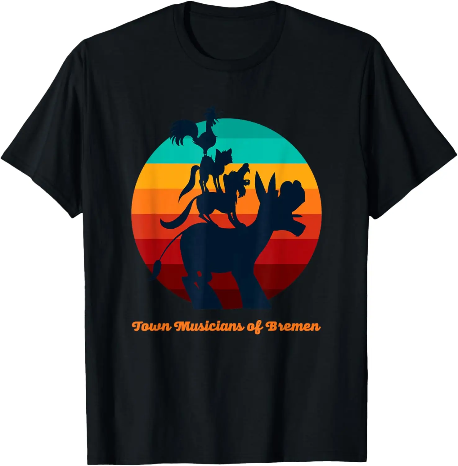 

Cool Town Musicians of Bremen Illustration Graphic Designs T-Shirt