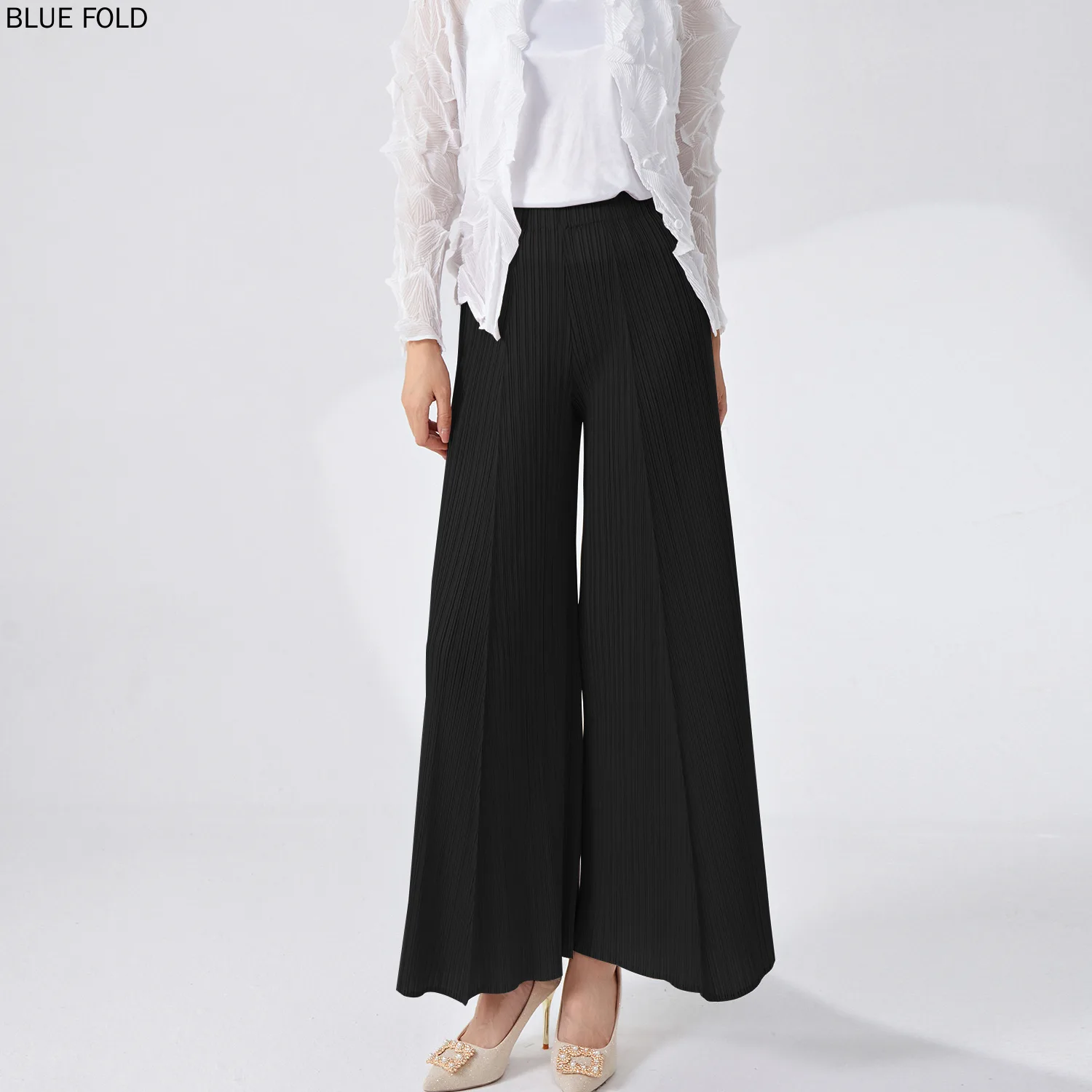 Autumn Pants All-match Women's Trousers High-end Loose Drape Slim Miyake Quality Casual Wide-leg Pants PLEATS Women Pants