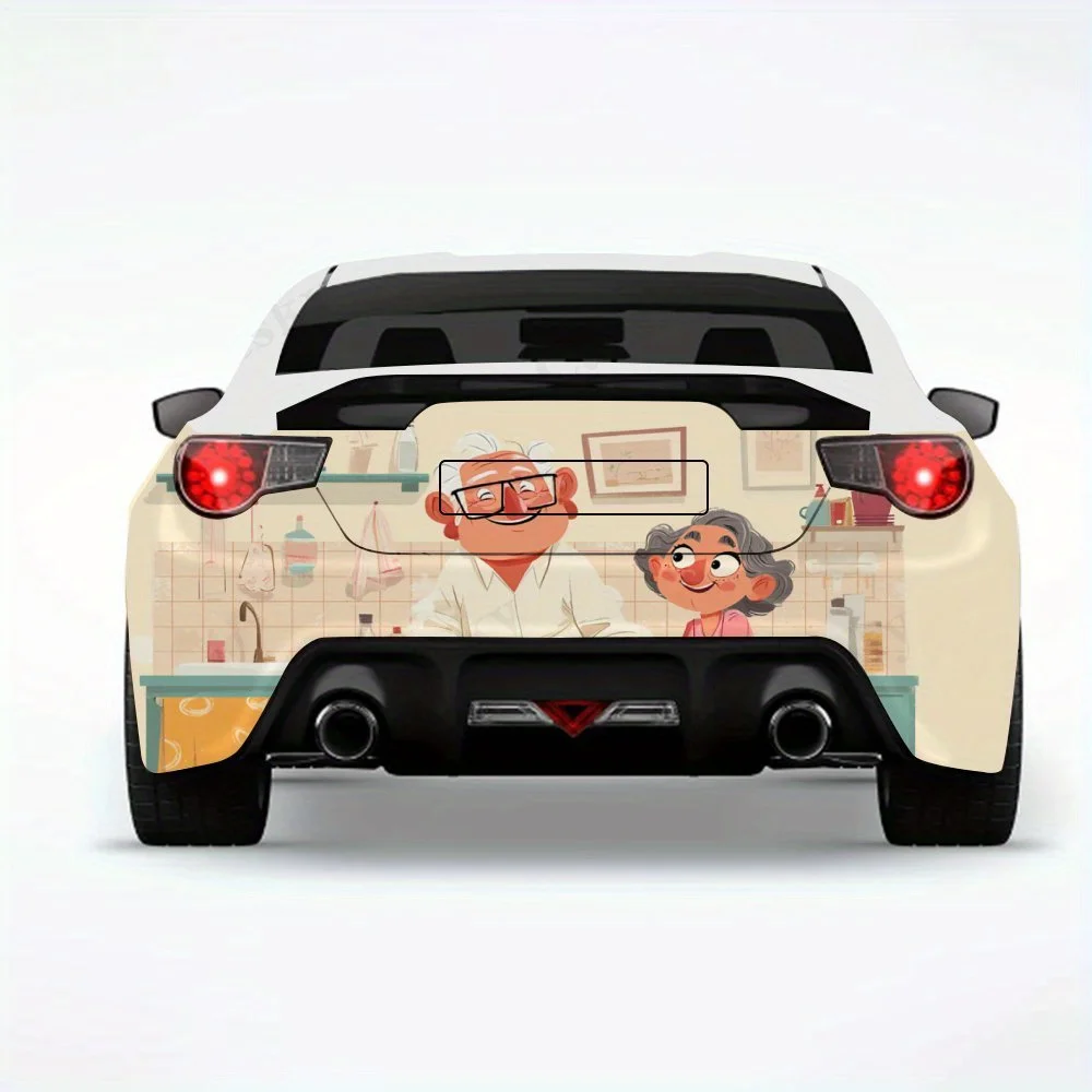 

Парная стирка - виниловая наклейка на заднюю часть автомобиля, водонепроницаемые самоклеящиеся виниловые наклейки для хвоста и бампера автомобиля, украшение