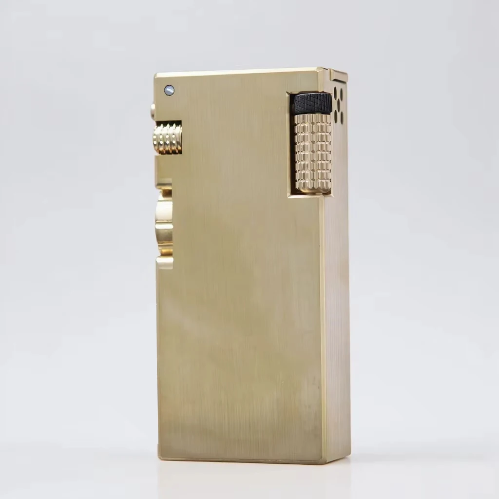 Handmade Brass Trench Fuel Oil Lighter Vintage Double Oil Tank Lighter Collection Gift Outdoor Use Refillable & Durable Antique