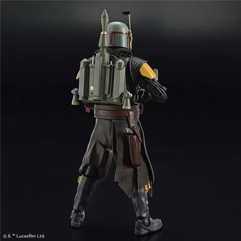 โมเดลตุ๊กตาขยับแขนขาได้อะนิเมะเเท้1/12 Boba Fett ประกอบลายภาพยนตร์สตาร์วอร์ส Bandai ของแท้ของเล่นสะสมของขวัญ