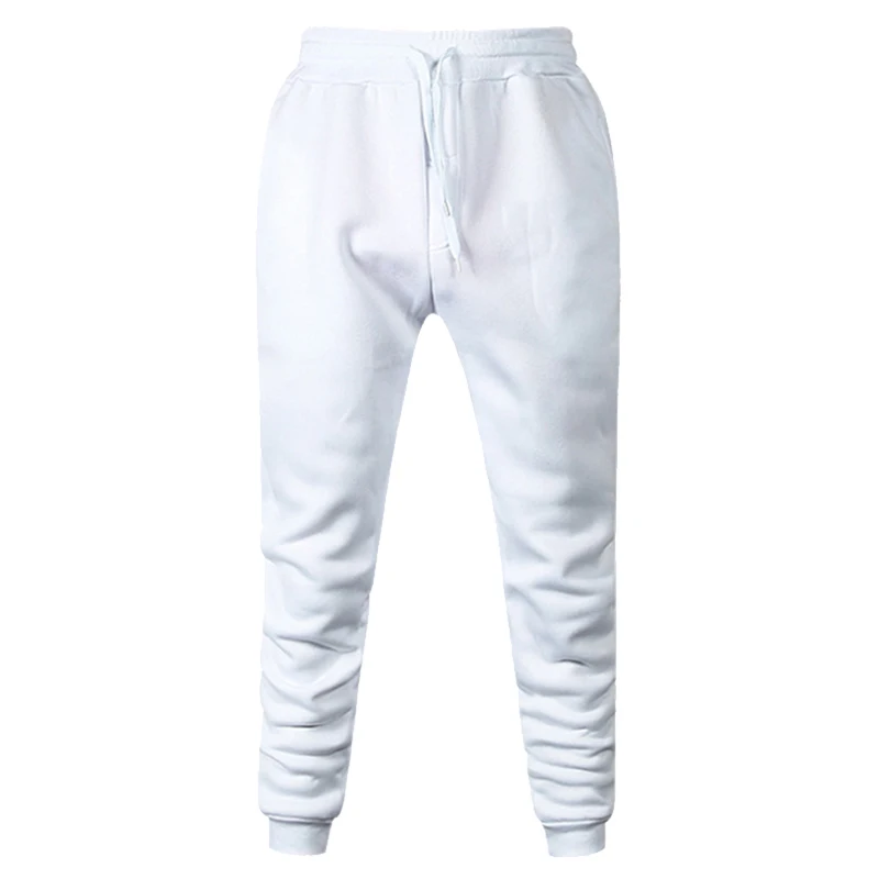 Celana olahraga atletik pria, celana joging pinggang elastis, celana bulu Musim Semi dan Gugur, celana olahraga pria, celana joging longgar kasual
