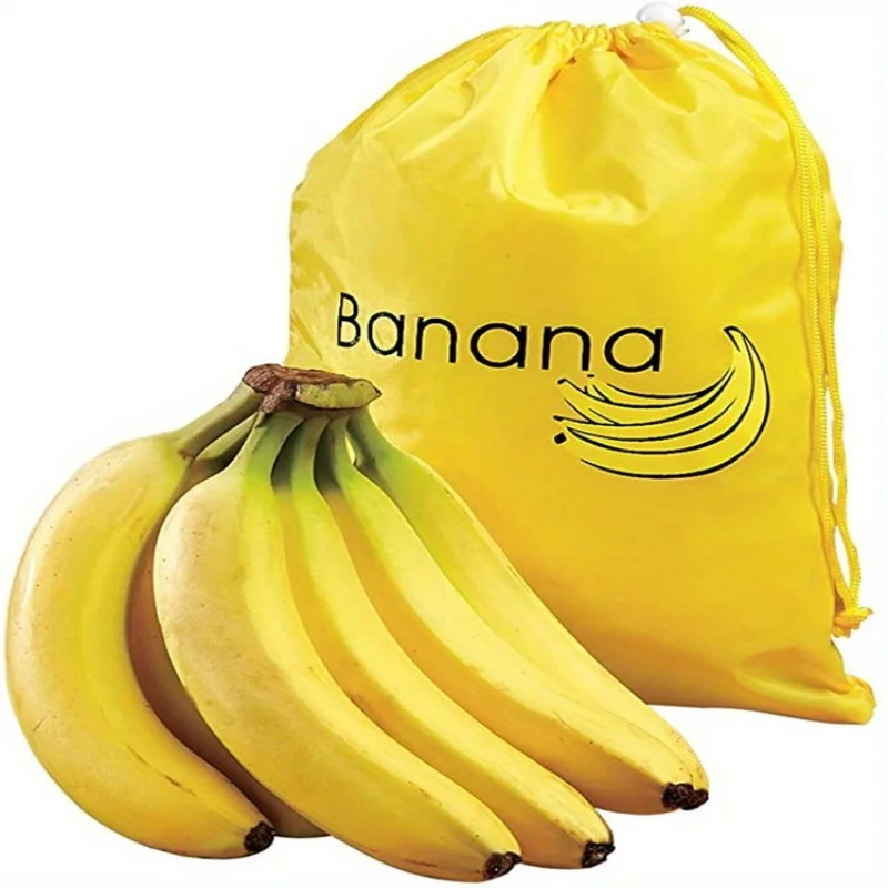 Durable Yellow Banana Storage Bag - Keeps Fruits Fresh, Washable & Lightweight - Ideal for Food Preservation, Kitchen Essential