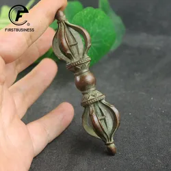 Metal Copper Vajra Pestle Ornaments Buddha Instrument Figurines Vintage Buddhism Home Decor Desk Decorations Feng Shui Crafts
