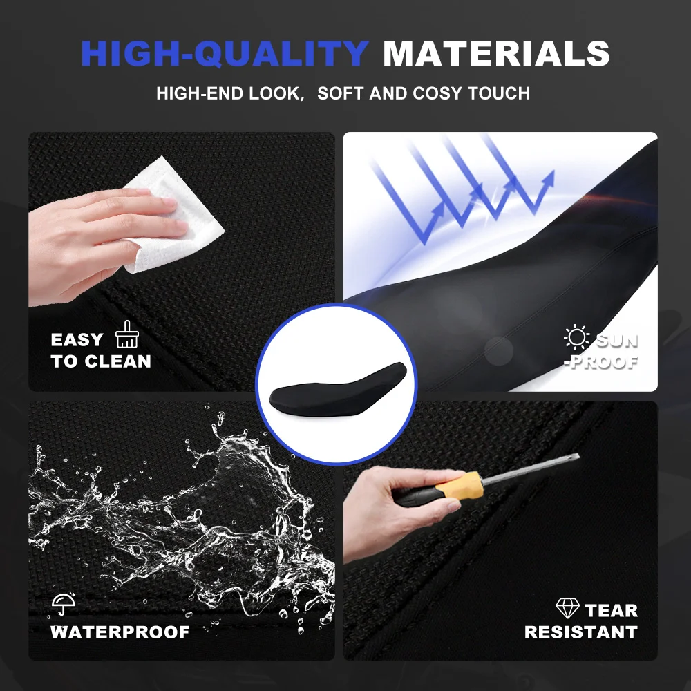 صالح لسوزوكي DRZ400 DRZ400E DRZ 400S DRZ400SM 2000-2024 غطاء مقعد الدراجة النارية ورغوة عدم الانزلاق غطاء مقعد PVC مخطط القابض