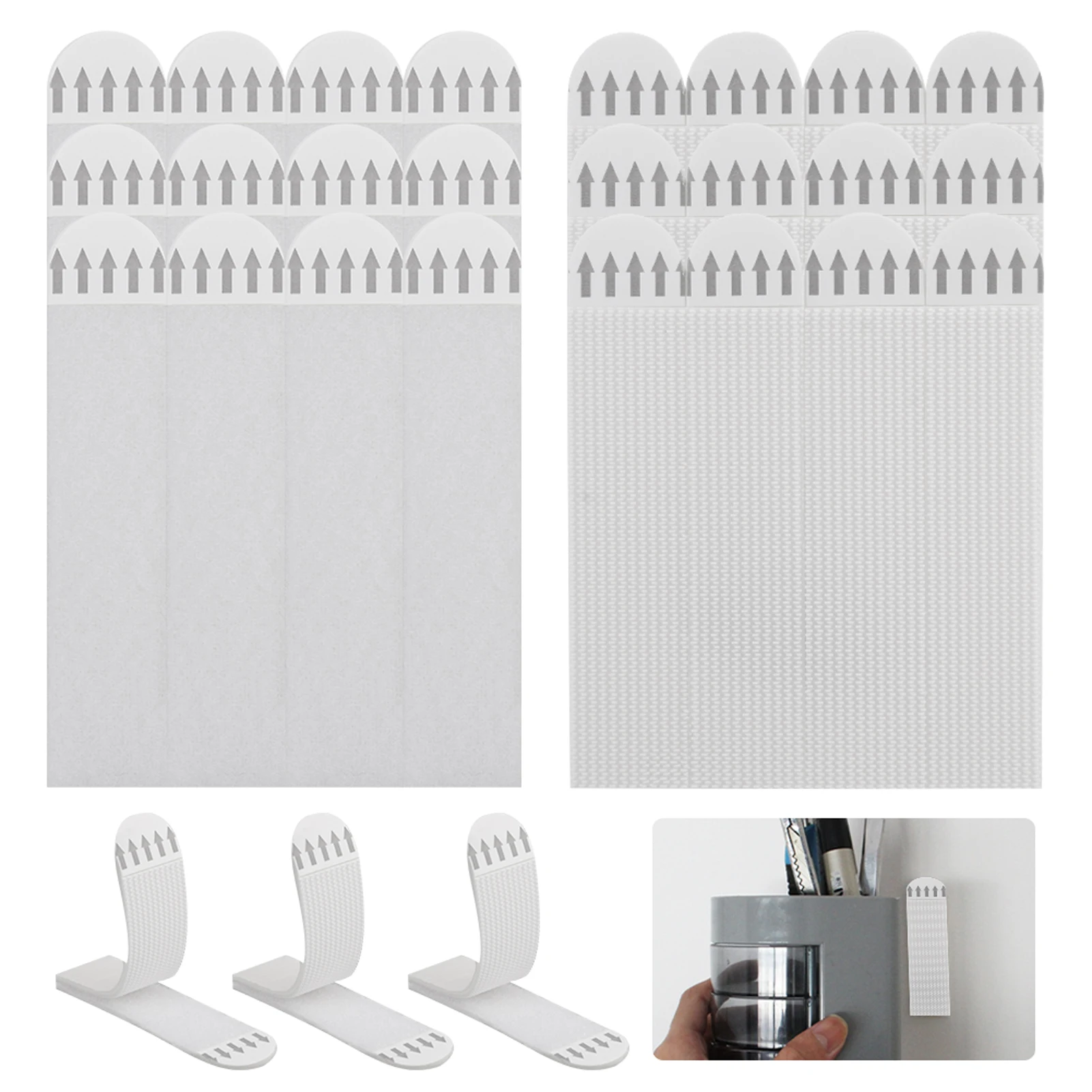 36pcs Mounting No Damage Tapes Heavy Duty For Wall Photo Frame Hook And Loop Fastener Removable White Picture Hanging Strip