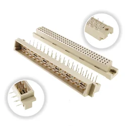 5 pcs DIN 41612 Din Connector 32 Positions Male Pin 5.08 mm Pitch Right Angle Female Straight Through Hole PCB Dual Row