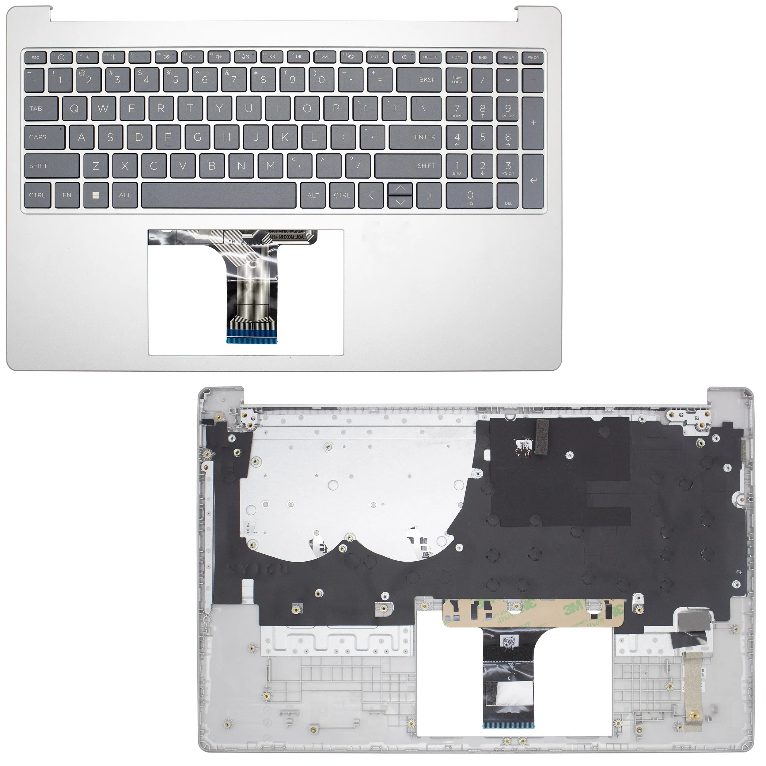 New For HP 15-FC 15-FD TPN-Q286 TPN-Q287 Laptop US Keyboard Palmrest Cover Upper Top Case Replacement N36752-001 NO Backlight