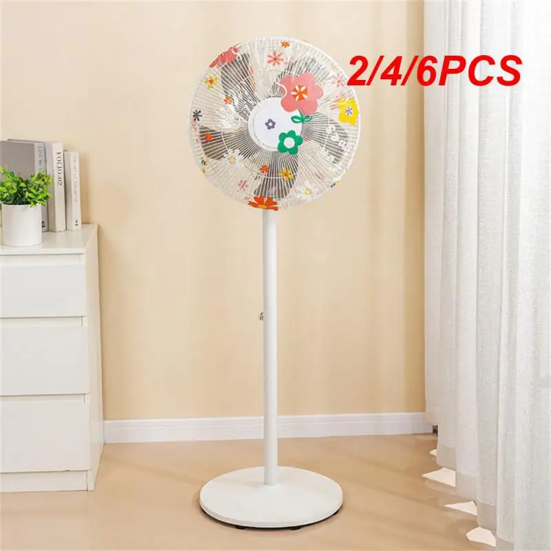 2/4/6PCS Fan Cover Prevent Oxidation Universal Electric Fan Dust Cover Peva Material Electric Fan Cover Vertical Fan Protector