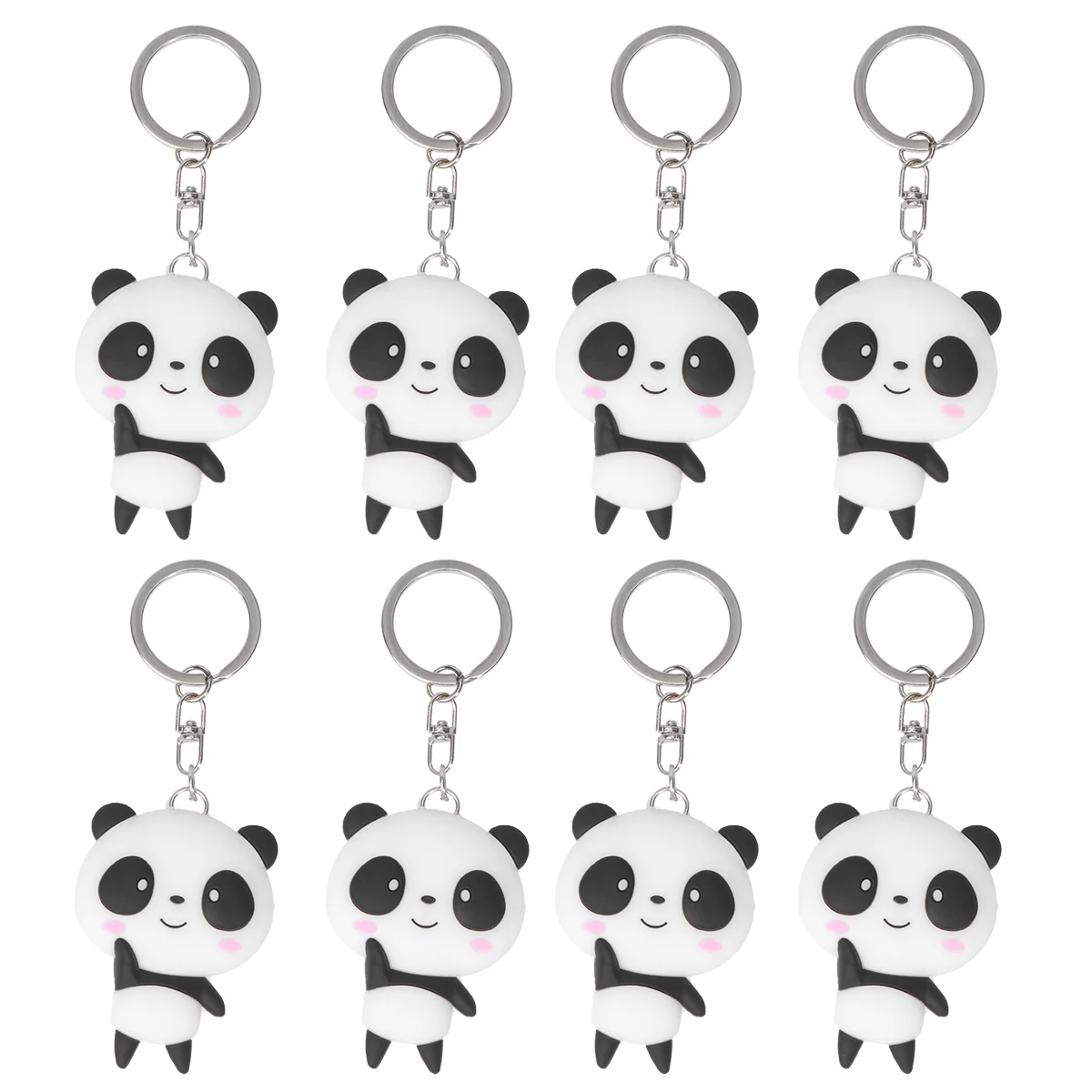 

8 PCS Hanging Decor Animal Keychain Purse Pendant Keychains Ring Creative Gift Keyrings