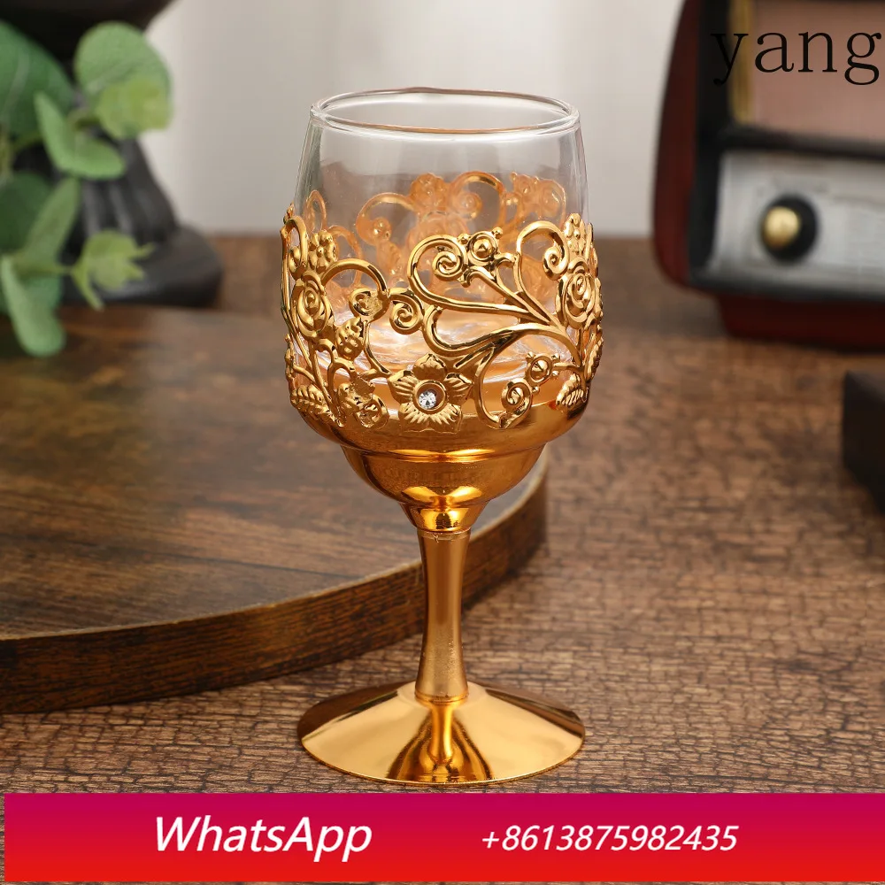 CX high-grade metal glass one-bite cup, household wine set