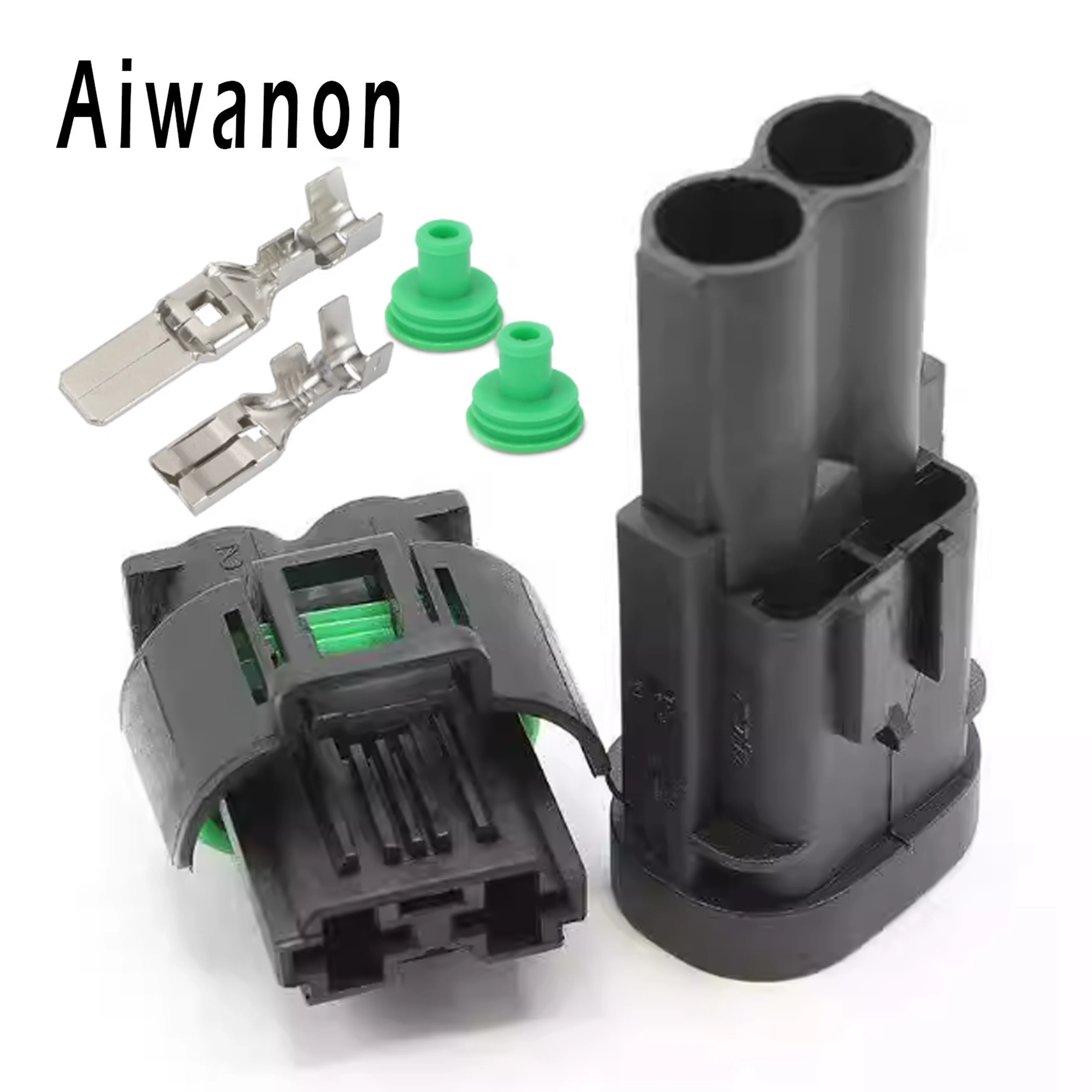 1 Set 2 Pin 1544334-1 Car Power Steering Pump Fan Electrical Connector Waterproof Female Male Plug for 1544317-1