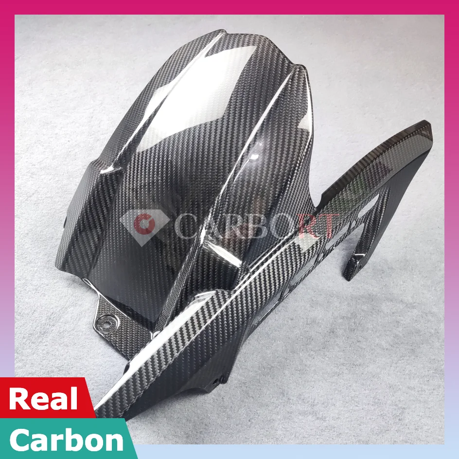 

For Kawasaki Z900 Carbon Fiber Rear Fender Hugger Mudguard Mud Splash Fairing 2019 2020 2021 2022 Cowl Cover Guard Panel Part