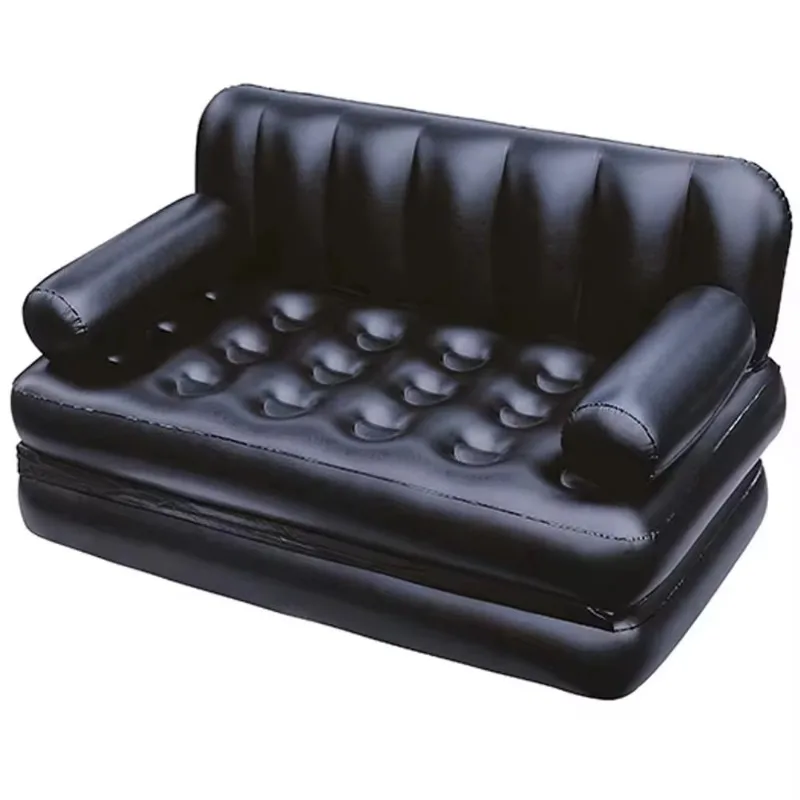 Modern inflatable sofa double thickened recliner two seats foldable lazy bed living room