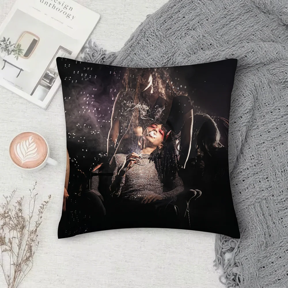 

Чехол для подушки в стиле хип-хоп с принтом, квадратный, для дивана, с удобным узором, подходит для комнаты