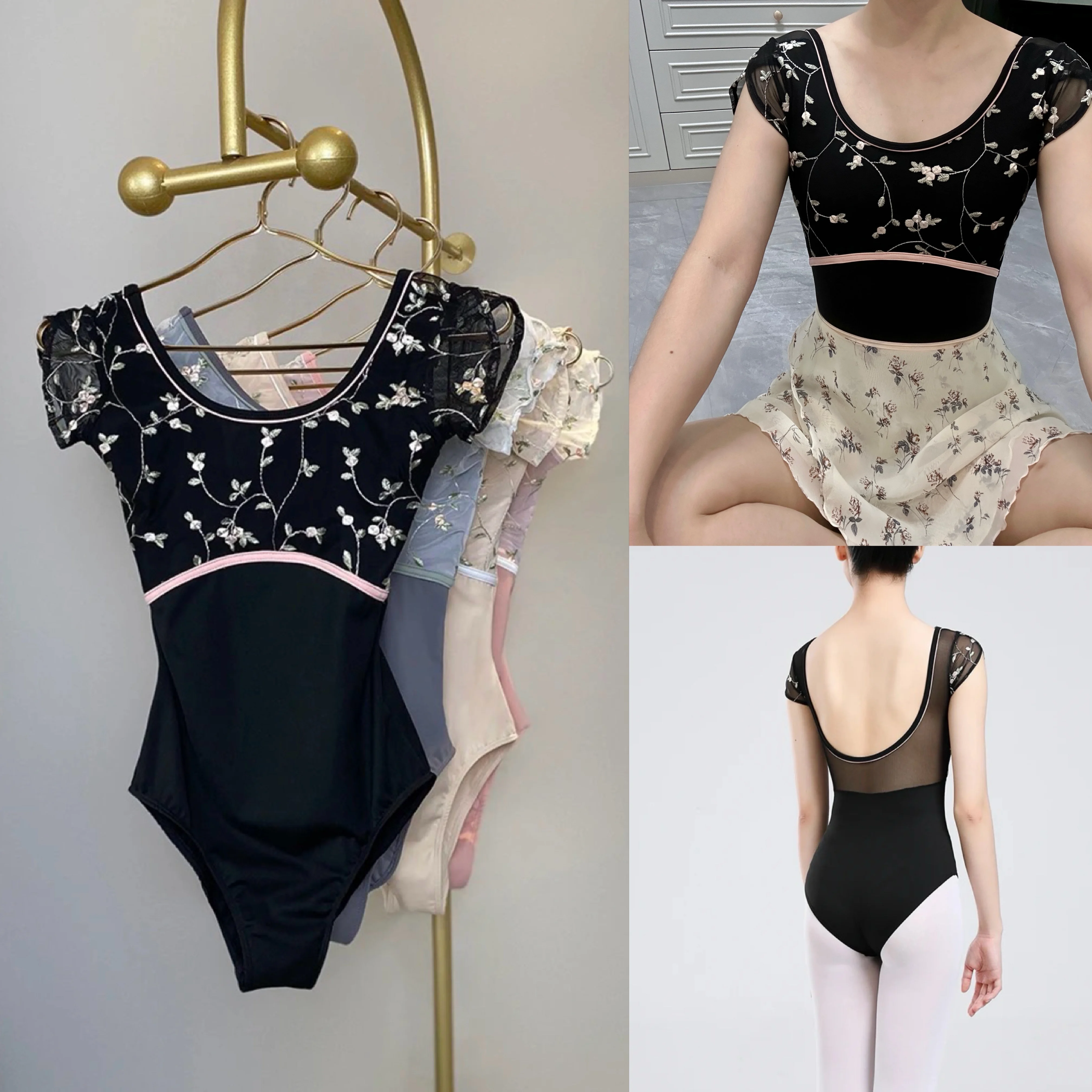 Leotardo de baile para gimnasia y Ballet para mujer, ropa de baile para ejercicio diario, mono de baile de Ballet elegante para adultos, novedad de